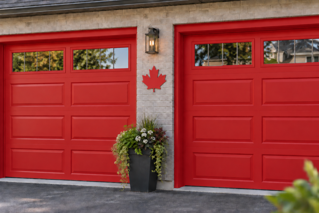Solid-red maple leaf — 16″