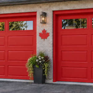 Solid-red maple leaf — 16″
